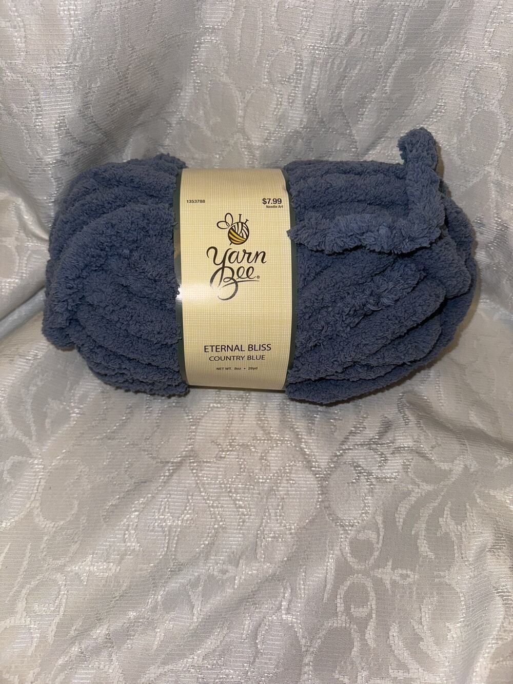 New Yarn Bee Eternal Country Blue 28 Yds 8oz Yarn Crochet Knitting Knit